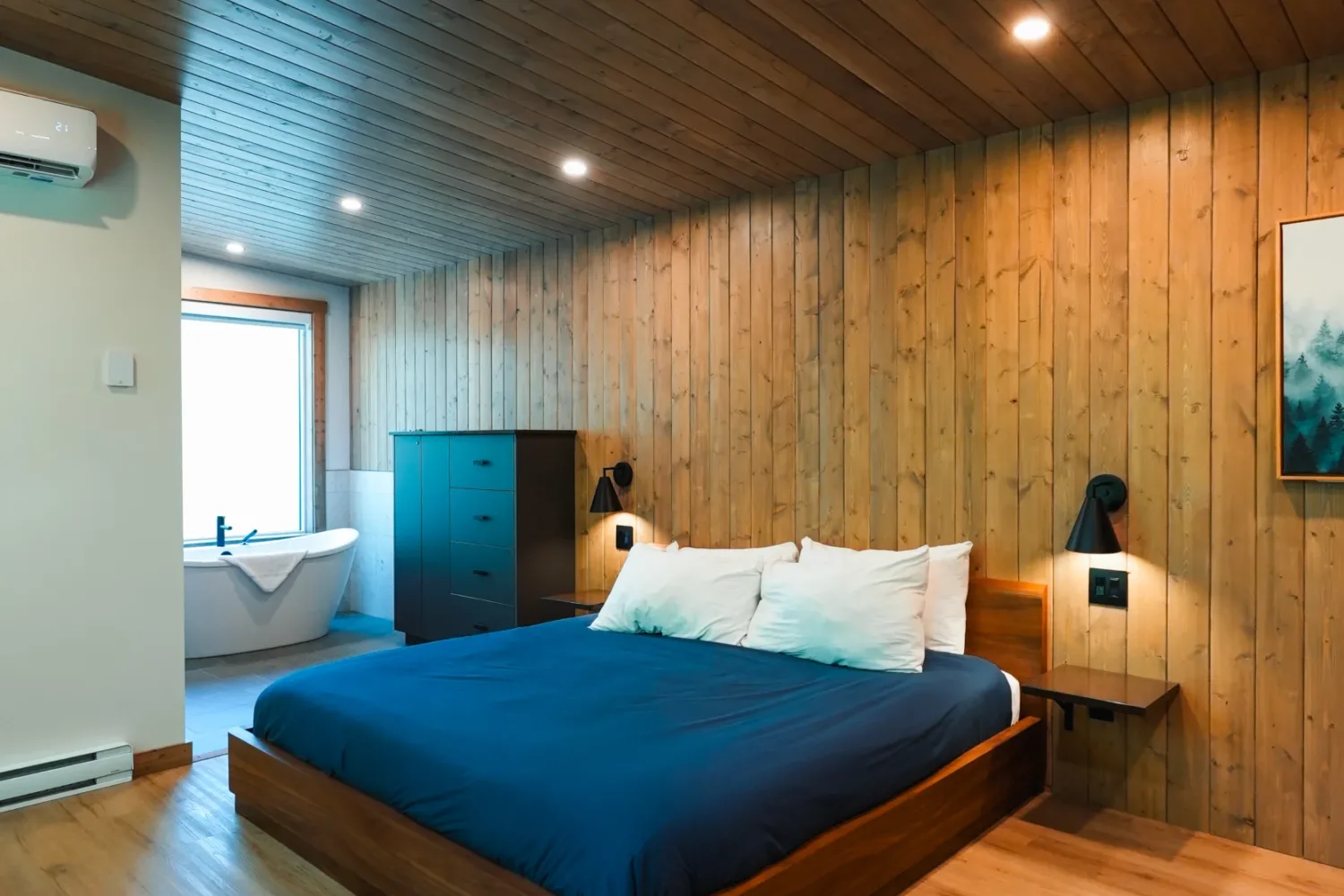 Minty Tiny Home "Nest" Bedroom