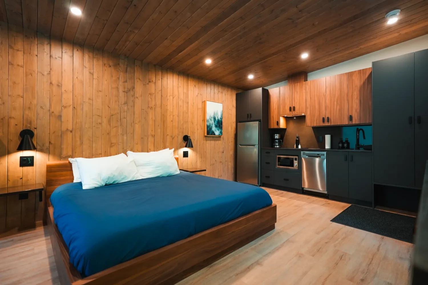 Minty Tiny Home "Nest" Bedroom